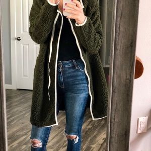 Teddy bear cardigan/zip up